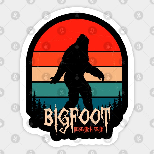 Bigfoot research team Sticker by Tesszero